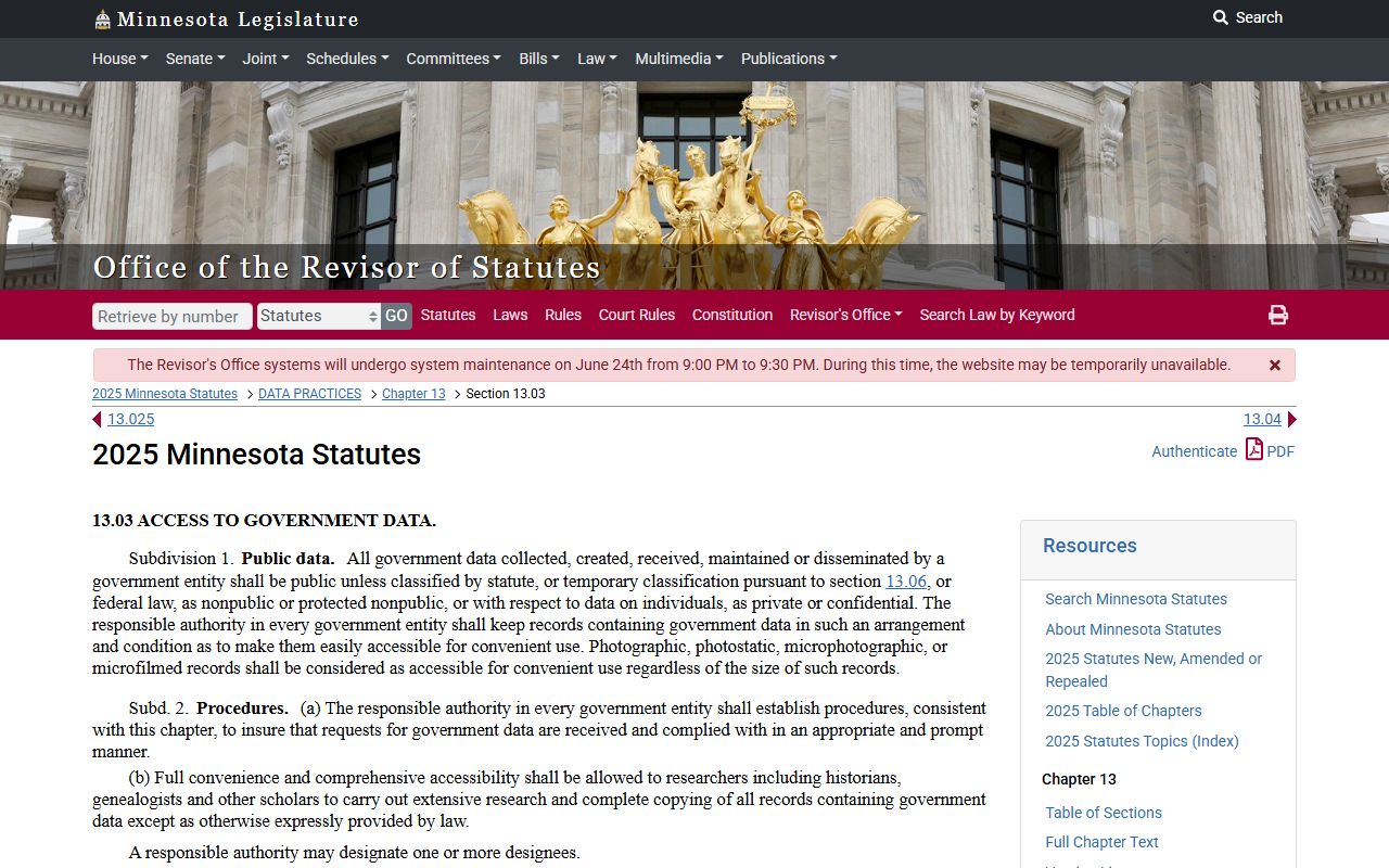 Polk County Court Administrator public access statute