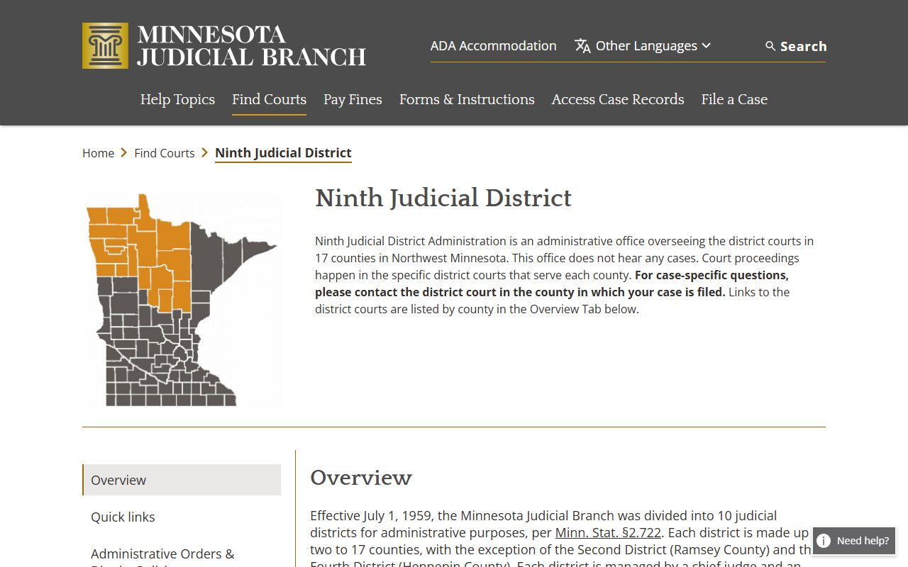 Polk County court dockets Ninth Judicial District page