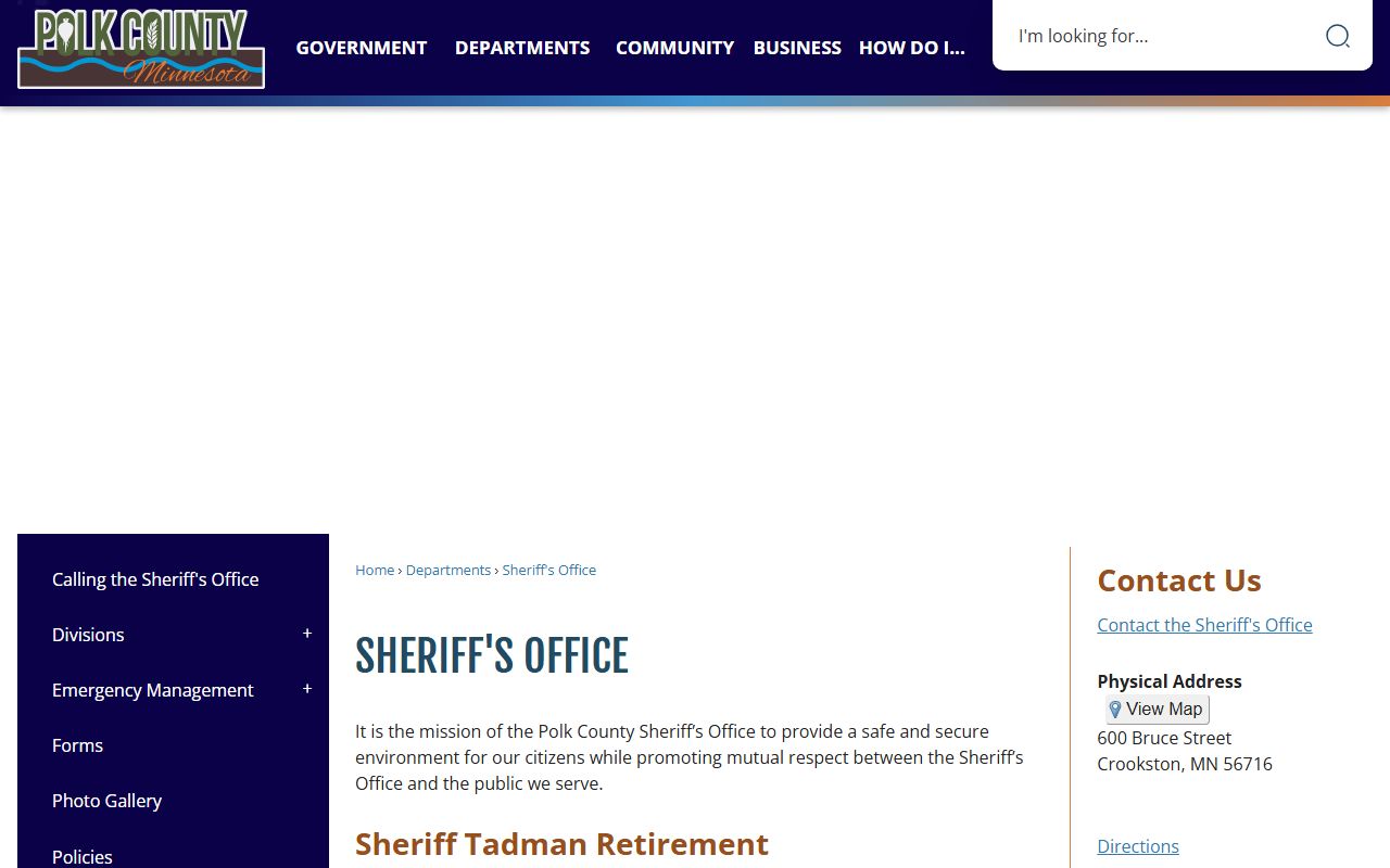 Polk County sheriff records and court records