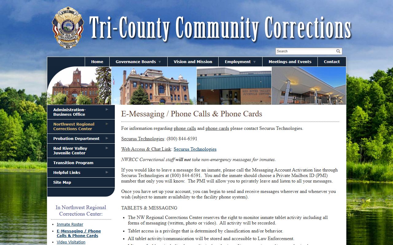 Polk County inmate records NWRCC phone messaging tablets