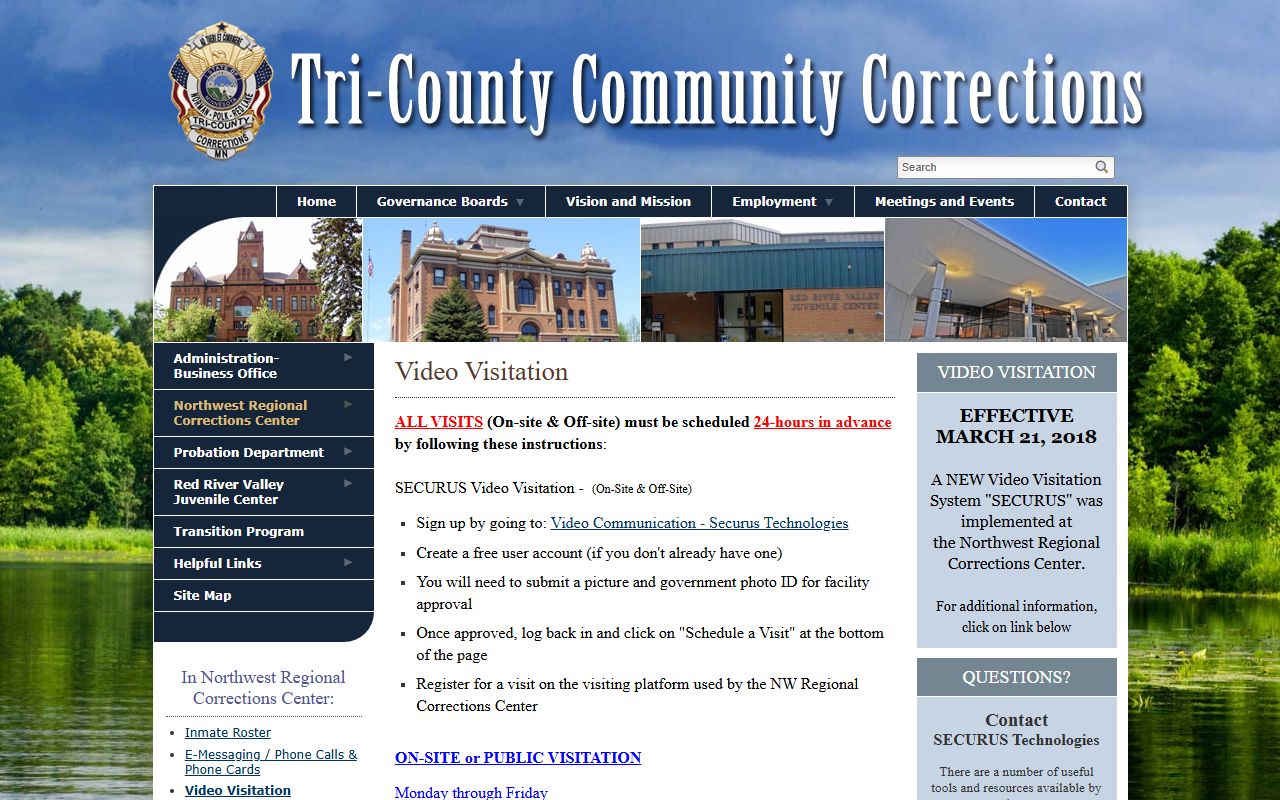 Polk County inmate records NWRCC video visitation