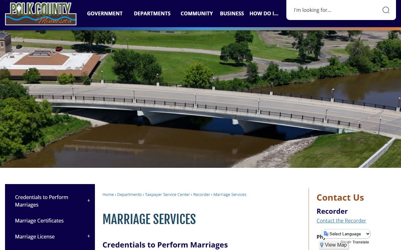 Polk County marriage and divorce records marriage services