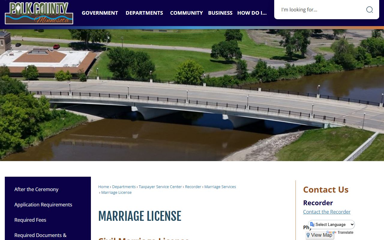 Polk County marriage and divorce records marriage license