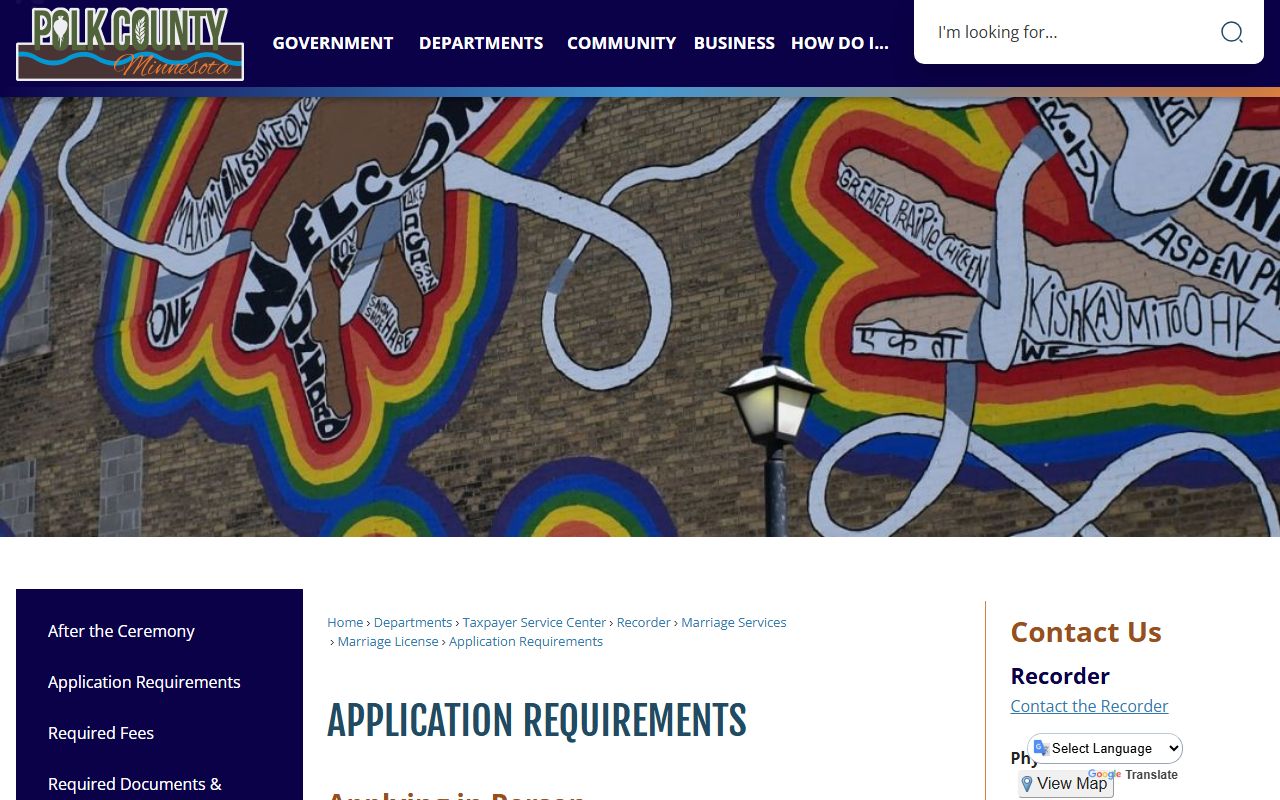 Polk County marriage and divorce records application requirements